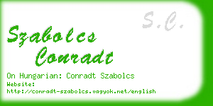 szabolcs conradt business card